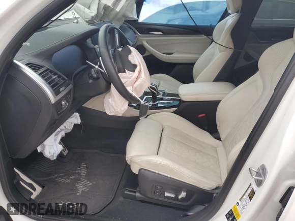 2021 BMW X3 M с VIN 5YMTS0C04M9G57284, выставлен на аукционе Copart как лот 79072684 с пробегом Не указан миль и Списание • Salvage title. История ставок и продаж доступна на DreamBid. Изображение 7.