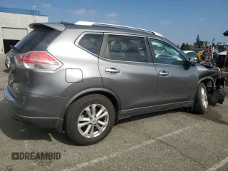 2015 Nissan Rogue SV with VIN KNMAT2MT4FP562897, listed as a Copart auction lot 54521565 with 38,682 mi miles and Salvage Title. Bid and sale history available at carsss.com. Image 3.
