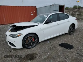 2023 Alfa Romeo Giulia Veloce with VIN ZARFANBNXP7670966, listed as a Copart auction lot 80706434 with 19,459 mi miles and Salvage title. Bid and sale history available at DreamBid. Image 1.
