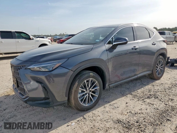 2025 Lexus NX 350h Premium with VIN 2T2GKCEZ8SC052708, listed as a Copart auction lot 66940845 with 1,186 mi miles and Salvage title. Bid and sale history available at DreamBid. Image 1.