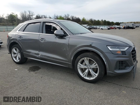 2019 Audi Q8 Premium with VIN WA1AVAF19KD009877, listed as a Copart auction lot 56473205 with Not provided miles and Salvage title. Bid and sale history available at DreamBid. Image 4.