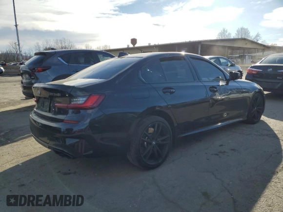2022 BMW 3 Series M340i xDrive with VIN 3MW5U9J02N8C24006, listed as a Copart auction lot 87841145 with 0 mi miles and Salvage Title. Bid and sale history available at carsss.com. Image 3.