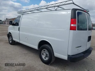 2018 Chevrolet Express Cargo Van with VIN 1GCWGAFP6J1336229, listed as a IAAI auction lot 42022722 with 99,005 mi miles. Bid and sale history available at carsss.com. Image 3.