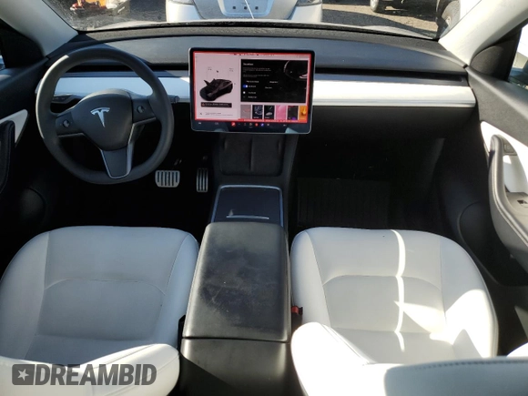 2021 Tesla Model Y Performance with VIN 5YJYGDEF9MF240125, listed as a Copart auction lot 88495425 with 45,829 mi miles and Salvage Title. Bid and sale history available at DreamBid. Image 8.