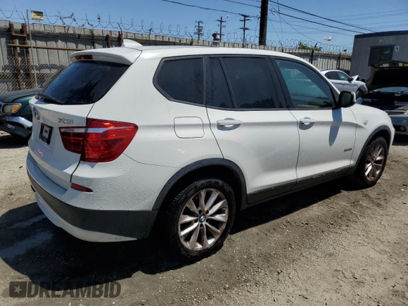 2013 BMW X3 xDrive28i with VIN 5UXWX9C57D0D08744, listed as a Copart auction lot 55145795 with 132,974 mi miles and Clean Title. Bid and sale history available at carsss.com. Image 3.