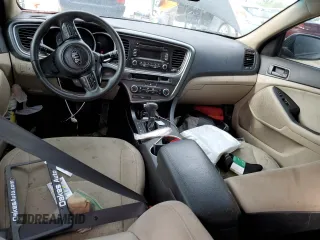 2014 Kia Optima LX z VIN 5XXGM4A79EG331820, wystawiony jako Copart lot #55628945 z przebiegiem Nie podano mil oraz Szkoda całkowita • Salvage title. Historia ofert i sprzedaży dostępna na DreamBid. Obrazek 8.