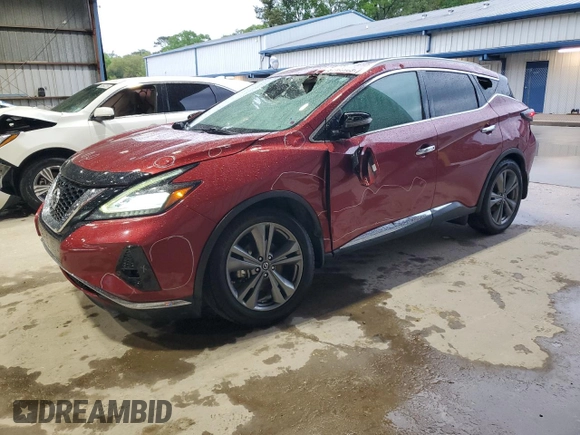 2019 Nissan Murano SL with VIN 5N1AZ2MS9KN130362, listed as a Copart auction lot 51169965 with 70,562 mi miles and Salvage Title. Bid and sale history available at DreamBid. Image 1.