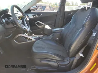 2012 Hyundai Veloster w/Red Int with VIN KMHTC6AD9CU044547, listed as a Copart auction lot 72633624 with 69,261 mi miles and Salvage title. Bid and sale history available at DreamBid. Image 7.