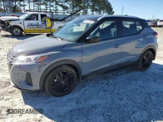 2022 Nissan Kicks SV with VIN 3N1CP5CV9NL508011, listed as a Copart auction lot 49447555 with 51,412 mi miles and Salvage Title. Bid and sale history available at carsss.com. Image 1.