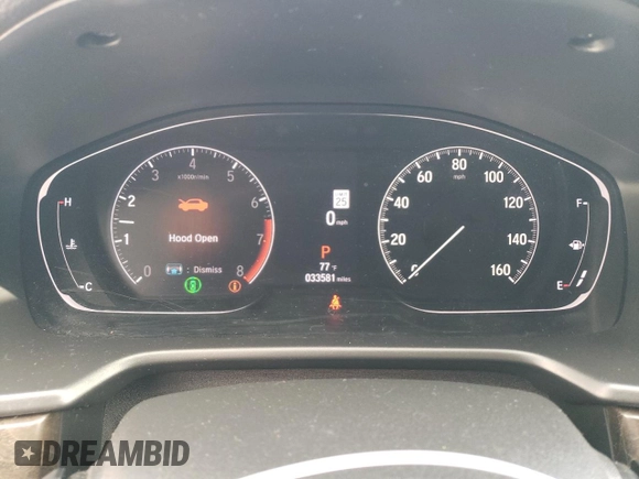 2021 Honda Accord EX-L with VIN 1HGCV1F55MA018972, listed as a Copart auction lot 56281255 with 33,581 mi miles and Salvage title. Bid and sale history available at DreamBid. Image 9.