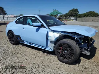 2024 BMW M2 with VIN 3MF13DM08R8E56146, listed as a Copart auction lot 66716824 with 782 mi miles and Salvage Title. Bid and sale history available at carsss.com. Image 4.