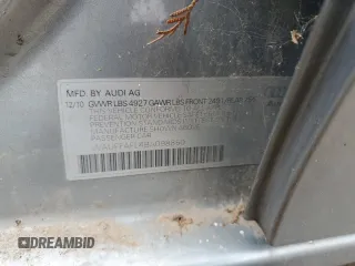 2011 Audi A4 Premium Plus with VIN WAUFFAFL4BA098850, listed as a Copart auction lot 54441645 with 145,293 mi miles and Salvage title. Bid and sale history available at DreamBid. Image 12.
