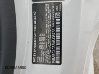 2019 BMW 8 Series M850i xDrive with VIN WBABC4C53KBJ35783, listed as a Copart auction lot 46775033 with 0 mi miles. Bid and sale history available at carsss.com. Image 12.