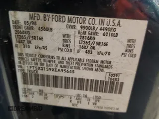 1999 Ford F-350 XL with VIN 1FTSX31S9XEA95645, listed as a Copart auction lot 43423285 with 169,449 mi miles and Salvage Title. Bid and sale history available at DreamBid. Image 12.