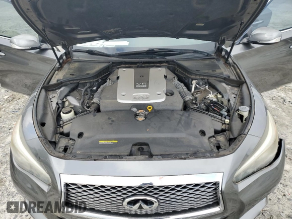 2014 Infiniti Q50 Premium with VIN JN1BV7APXEM675338, listed as a Copart auction lot 57125045 with 58,267 mi miles and Salvage title. Bid and sale history available at DreamBid. Image 11.