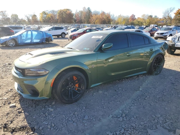 2022 Dodge Charger SRT Hellcat Widebody with VIN 2C3CDXL92NH136142, listed as a Copart auction lot 77452354 with 9,386 mi miles and Salvage Title. Bid and sale history available at carsss.com. Image 1.