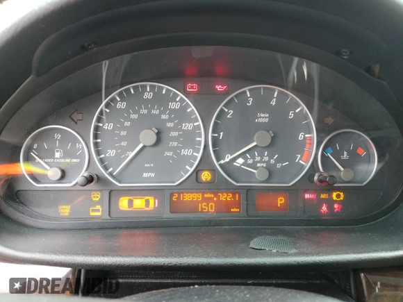 2001 BMW 3 Series 330i with VIN WBAAV53411FJ64807, listed as a Copart auction lot 86621834 with 213,899 mi miles and Salvage Title. Bid and sale history available at carsss.com. Image 9.