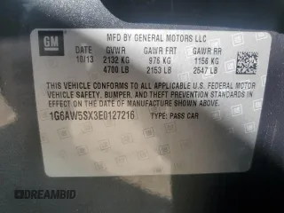 2014 Cadillac CTS AWD with VIN 1G6AW5SX3E0127216, listed as a Copart auction lot 50240125 with 93,353 mi miles and Salvage title. Bid and sale history available at DreamBid. Image 12.
