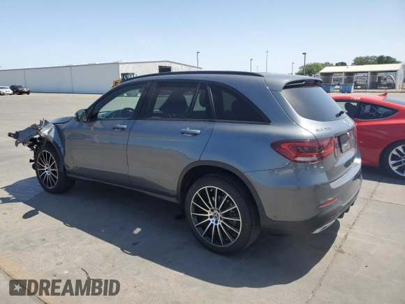 2021 Mercedes-Benz GLC 300 with VIN W1N0G8DB8MV270973, listed as a Copart auction lot 57184335 with 43,304 mi miles and Salvage title. Bid and sale history available at DreamBid. Image 2.