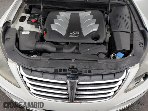 2013 Hyundai Equus Signature with VIN KMHGH4JH0DU065931, listed as a Copart auction lot 82661774 with 129,843 mi miles and Salvage title. Bid and sale history available at DreamBid. Image 12.