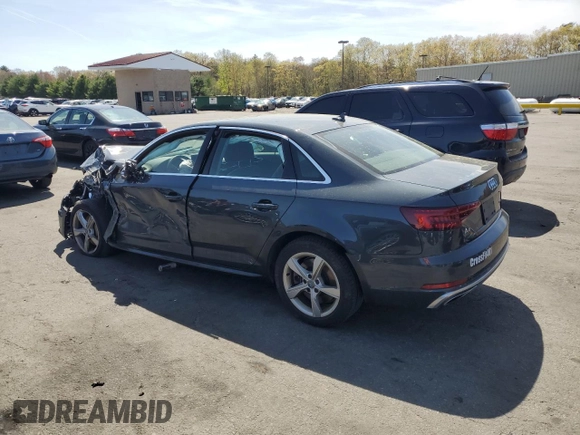 2019 Audi A4 Premium with VIN WAUDNAF43KA027299, listed as a Copart auction lot 55176575 with Not provided miles and Salvage title. Bid and sale history available at DreamBid. Image 2.