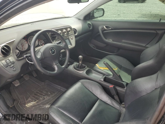 2002 Acura RSX Type S with VIN JH4DC53022C016749, listed as a Copart auction lot 53957485 with 166,533 mi miles and Salvage title. Bid and sale history available at DreamBid. Image 8.