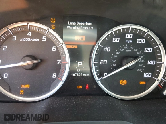 2014 Acura MDX Advance with VIN 5FRYD4H87EB024392, listed as a Copart auction lot 50123185 with 107,802 mi miles and Salvage Title. Bid and sale history available at DreamBid. Image 9.