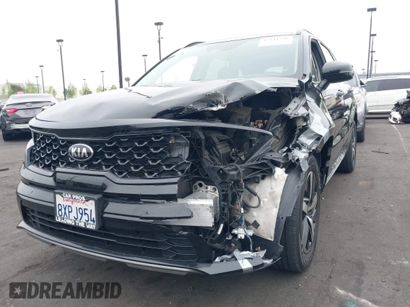 2021 Kia Sorento S with VIN 5XYRL4LC1MG066939, listed as a IAAI auction lot 42141340 with 53,937 mi miles and . Bid and sale history available at DreamBid. Image 6.