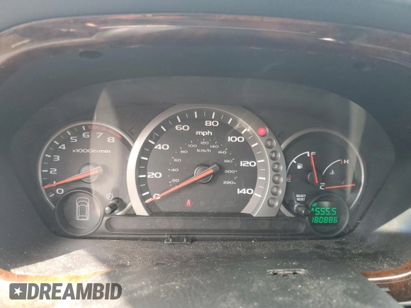 2005 Honda Pilot EX-L z VIN 5FNYF18595B055806, wystawiony jako Copart lot #52372625 z przebiegiem 180 886 mil mil oraz Czysty tytuł • Clean title. Historia ofert i sprzedaży dostępna na DreamBid. Obrazek 9.