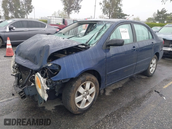 2004 Toyota Corolla CE with VIN 1NXBR32E84Z279684, listed as a IAAI auction lot 41922843 with Not Provided miles. Bid and sale history available at carsss.com. Image 2.