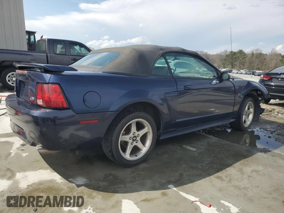 2003 Ford Mustang GT Deluxe with VIN 1FAFP45X23F332063, listed as a Copart auction lot 47384245 with 168,656 mi miles and Salvage Title. Bid and sale history available at carsss.com. Image 3.