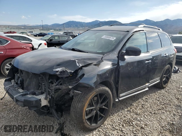 2015 Nissan Pathfinder SV with VIN 5N1AR2MM2FC664368, listed as a Copart auction lot 59868675 with 197,522 mi miles and Salvage title. Bid and sale history available at DreamBid. Image 1.
