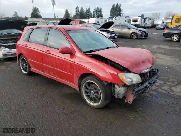 2005 Kia Spectra with VIN KNAFE161755071494, listed as a Copart auction lot 85608444 with 0 mi miles and Clean Title. Bid and sale history available at carsss.com. Image 4.