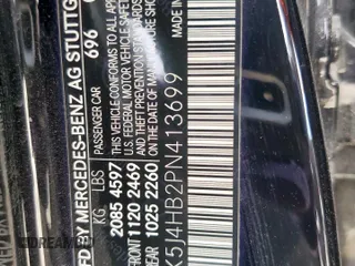 2023 Mercedes-Benz CLA 250 z VIN W1K5J4HB2PN413699, wystawiony jako Copart lot #55136165 z przebiegiem 14 198 mil mil oraz Szkoda całkowita • Salvage title. Historia ofert i sprzedaży dostępna na DreamBid. Obrazek 12.