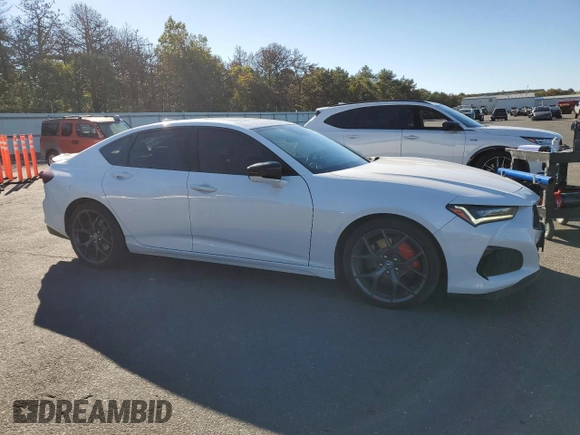 2022 Acura TLX Type S w/Performance Tire with VIN 19UUB7F91NA002465, listed as a Copart auction lot 68217054 with 18,968 mi miles and Salvage Title. Bid and sale history available at carsss.com. Image 4.