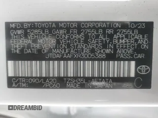 2024 Toyota Crown Platinum z VIN JTDAFAAFXR3005388, wystawiony jako Copart lot #51135305 z przebiegiem 9209 mil mil oraz Szkody całkowita. Historia ofert i sprzedaży dostępna na DreamBid. Obrazek 15.