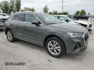 2021 Audi Q3 S line Premium Plus with VIN WA1EECF35M1056777, listed as a Copart auction lot 57405615 with 28,292 mi miles and Non repairable. Bid and sale history available at DreamBid. Image 4.