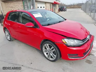 2015 Volkswagen Golf TSI SEL with VIN 3VW217AU6FM034480, listed as a IAAI auction lot 40738186 with 87,767 mi miles. Bid and sale history available at carsss.com. Image 1.