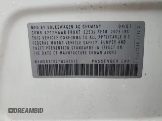 2007 Volkswagen Rabbit with VIN WVWDR71K27W243915, listed as a Copart auction lot 87375394 with 157,945 mi miles and Clean title. Bid and sale history available at DreamBid. Image 13.
