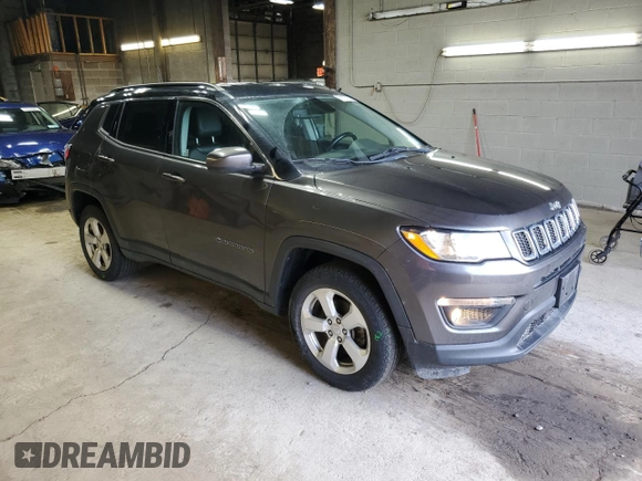 2019 Jeep Compass Latitude with VIN 3C4NJDBB6KT656444, listed as a Copart auction lot 51177515 with 55,892 mi miles and Salvage Title. Bid and sale history available at carsss.com. Image 4.