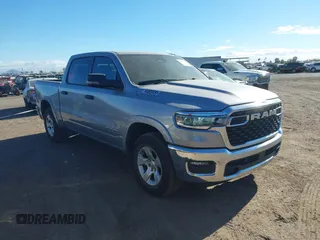 2025 Ram 1500 Big Horn with VIN 1C6SRFFP0SN562550, listed as a IAAI auction lot 41692369 with 25,675 mi miles. Bid and sale history available at carsss.com. Image 1.