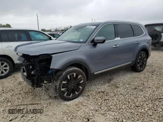 2023 Kia Telluride SX Prestige X-Pro z VIN 5XYP5DGCXPG358461, wystawiony jako Copart lot #50064545 z przebiegiem 25 516 mil mil oraz Szkoda całkowita • Salvage title. Historia ofert i sprzedaży dostępna na DreamBid. Obrazek 1.