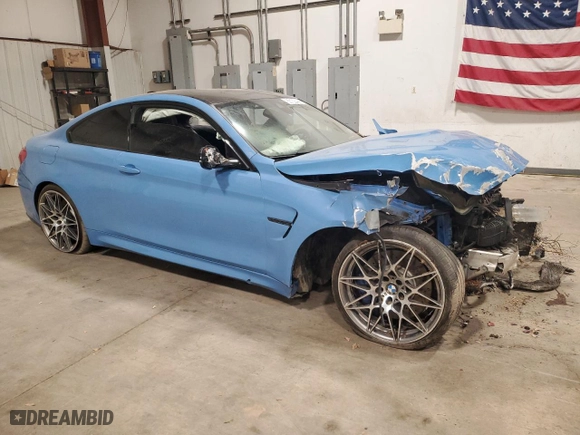 2017 BMW M4 with VIN WBS3R9C53HK708928, listed as a Copart auction lot 82132444 with NaN miles and Salvage Title. Bid and sale history available at carsss.com. Image 4.