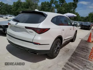 2023 Acura MDX w/A-Spec Package with VIN 5J8YE1H05PL042995, listed as a Copart auction lot 55276985 with 45,893 mi miles and Salvage title. Bid and sale history available at DreamBid. Image 3.