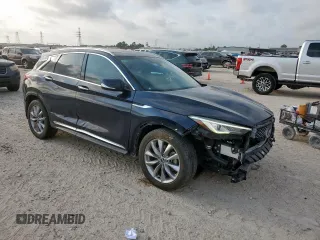 2019 Infiniti QX50 Luxe with VIN 3PCAJ5M12KF133509, listed as a Copart auction lot 57628305 with 52,127 mi miles and Salvage title. Bid and sale history available at DreamBid. Image 4.
