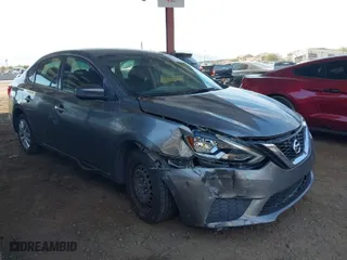 2019 Nissan Sentra S with VIN 3N1AB7AP7KY292454, listed as a IAAI auction lot 41490585 with 124,336 mi miles. Bid and sale history available at carsss.com. Image 1.