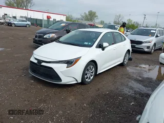 2024 Toyota Corolla LE with VIN 5YFB4MDE4RP128125, listed as a IAAI auction lot 42124073 with 27,446 mi miles and . Bid and sale history available at carsss.com. Image 2.