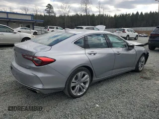 2021 Acura TLX w/Technology Package with VIN 19UUB6F43MA010418, listed as a Copart auction lot 42379255 with 0 mi miles and Salvage Title. Bid and sale history available at carsss.com. Image 3.