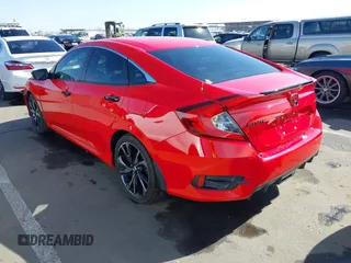 2020 Honda Civic Sedan Sport with VIN 2HGFC2F89LH506471, listed as a IAAI auction lot 42003651 with 70,311 mi miles. Bid and sale history available at carsss.com. Image 3.