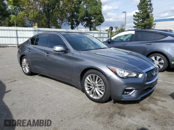 2021 Infiniti Q50 3.0t LUXE with VIN JN1EV7BP6MM700570, listed as a Copart auction lot 50962535 with 61,700 mi miles and Salvage Title. Bid and sale history available at carsss.com. Image 4.